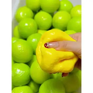 Handmade Crispy lemon Stress Ball Squeeze Toy, Color-Changing Mango Squishy Fidget Ball, ASMR Sensory Stress Relief Toy