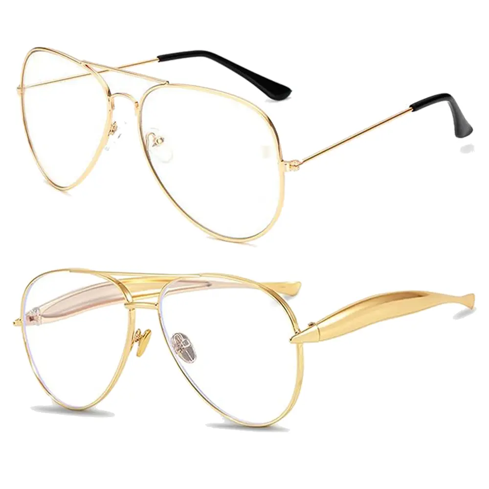 SummerVibes】2Pcs Retro OVERSIZED Metal Frame Fashion  display picture 3