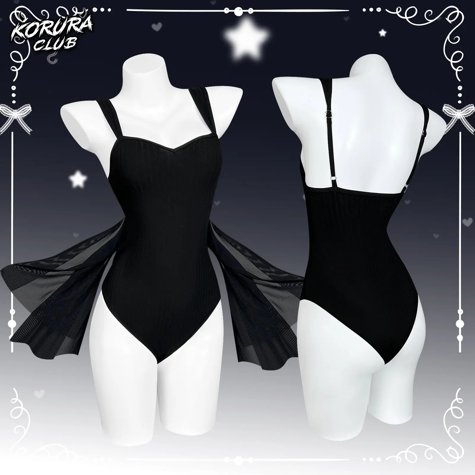 KORURACLUB 2026 Hottest Picks Hearttail Flutter Bodysuit KO128 - Unique Hearttail Design with Fluttering Effect for Versatile Outfits