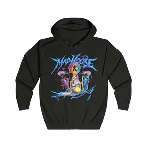 Divinity "Madhouse" zip up- Cyber y2k Graphic