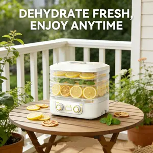 1pc Family Household Compact Food Dehydrator HM-801,160W 110V US Plug 5 Layer Tray Design,Overheat Safe Thermal Cutoff Device Dryer for DIY Dried Fruit,Vegetable,Beef Jerky & Pet Food-Jerky Dehydrator,Home Snack Maker