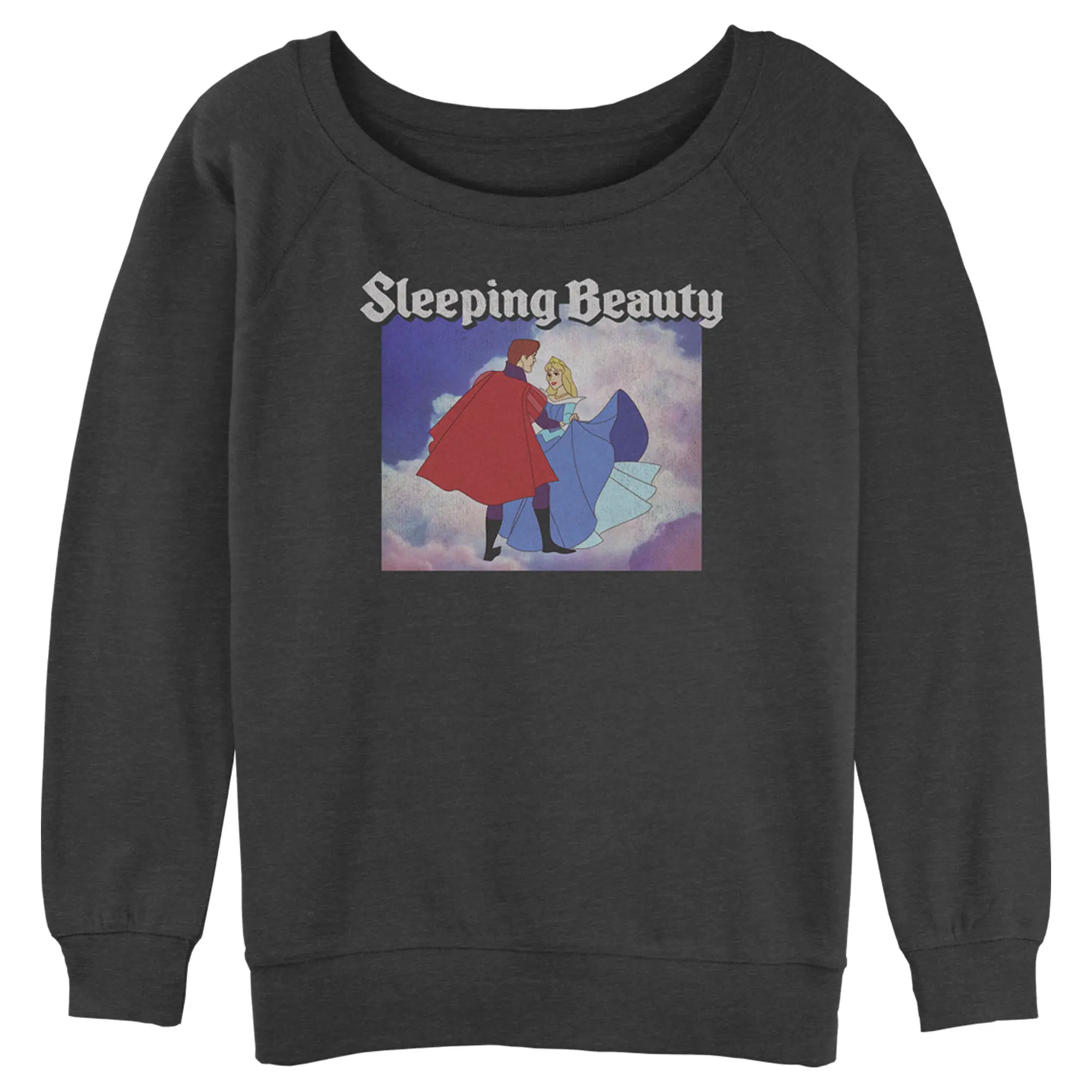 Juniors Womens Sleeping Beauty Aurora and Prince Phillip Dance Scene Sweatshirt