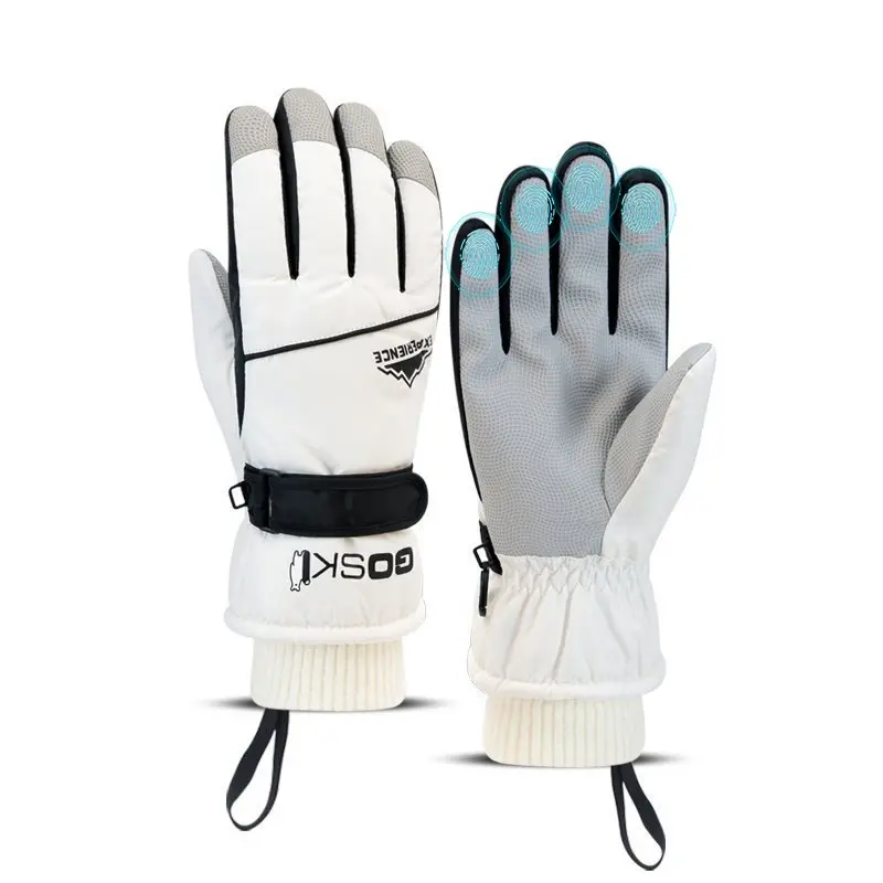 Outdoor Ski Gloves for Men&Women Warm Thickened Fleece-Lined Winter with Touchscreen or Skiing,Snowboarding&Casual Wear