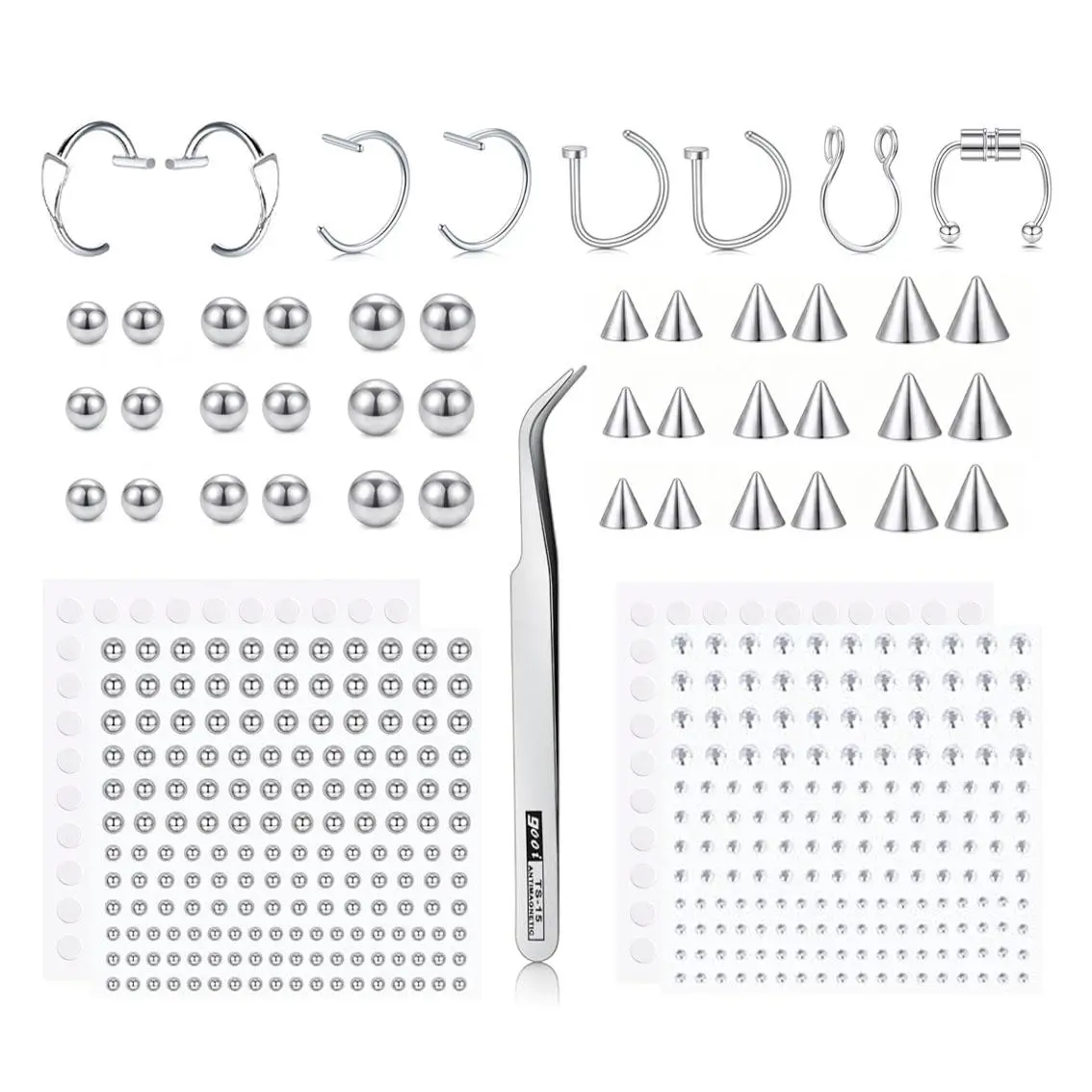 Fake Piercings Stickers Fake Lip Piercing Fake Lip Ring Fake Nose Ring Hoop Fake Snake Bites Fake Eyebrow Piercing Clip Lip Ring Fake Eyebrow Ring Fake Face Piercings