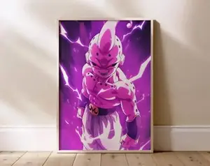 Majin Buu Wall Art Print Iconic dbz Z Villain Poster for Anime Decor and DBZ Fans Anime Villain Poster