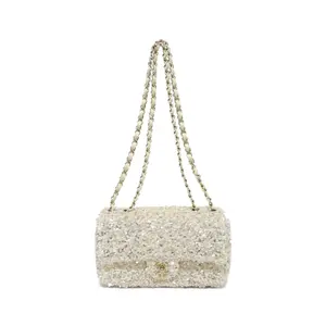 Pre-owned CHANEL Acetate Shoulder Bags AS4298 Sequins Shoulder Bag
