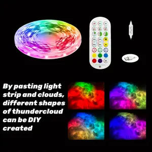 K-5M LED Cloud Light with Adjustable Brightness and Music Sync Remote Control for Creative Indoor Atmosphere Lighting- 28