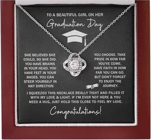Graduation Gifts for Her, Graduation 2024, Best Gifts for High School Seniors,College Graduation Gifts for Women, Daughter Necklace, Graduation Jewelry Necklace, Gifts with LED Box & Message Card