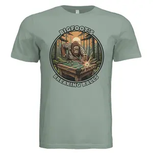 Bigfoot’s Breaking Balls Billiards Shirt | Sasquatch Pool Player Tee