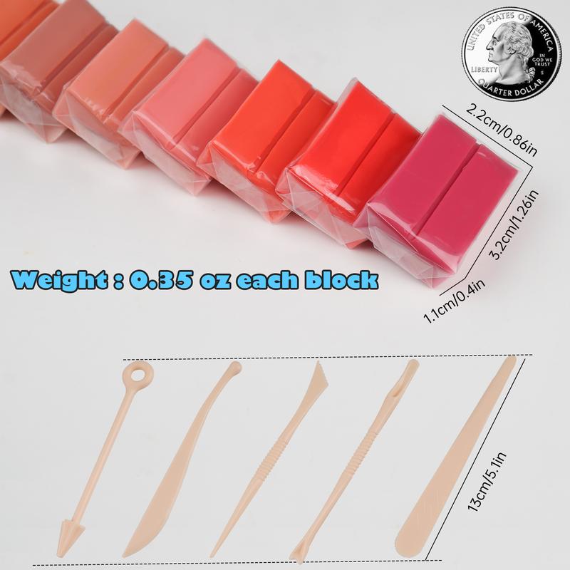 Tomorotec 100PCS Polymer Clay Value Pack in Bulk Small Blocks Starter Kit with Tools for Sculpting - DIY Clay for Kids air dry  clay