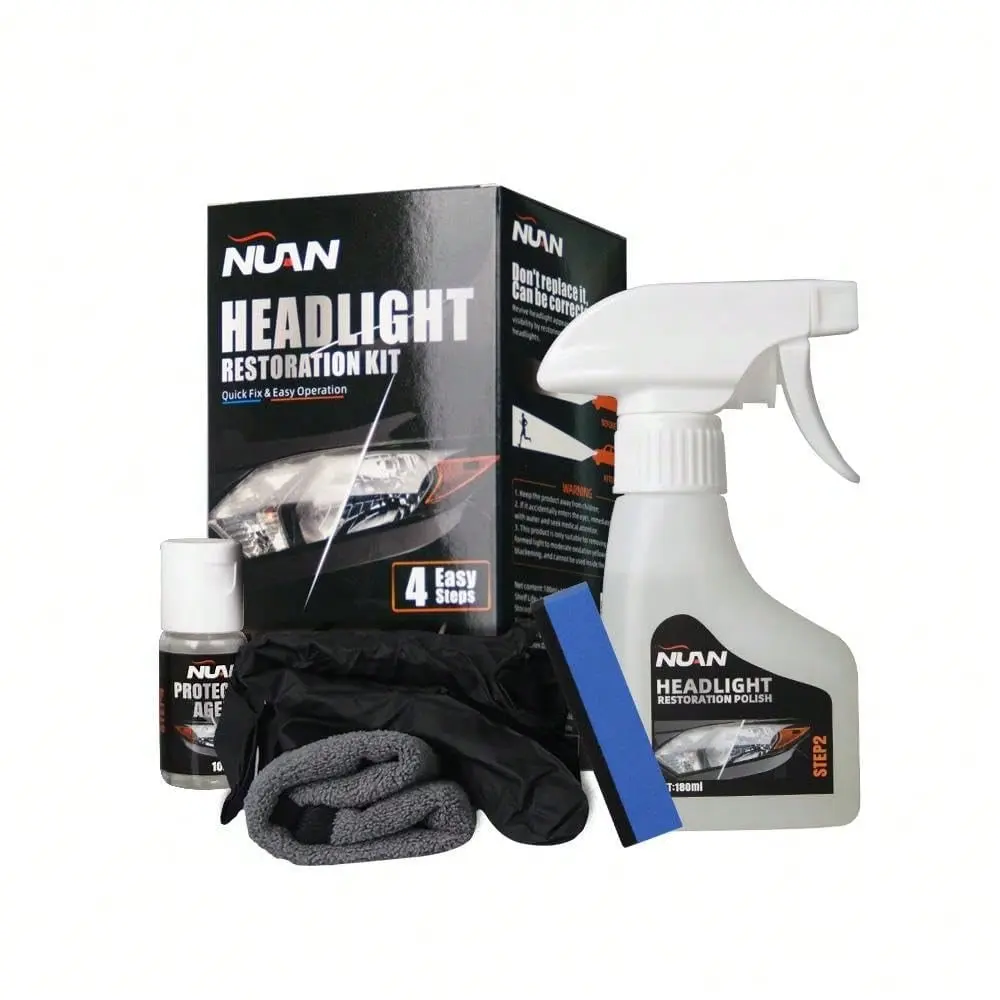 Automotive Headlight Restoration kit,Oxidized and yellowed Automotive headlamps, blurring Enhanced crystalline Coating refurbisher