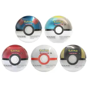 Pokémon TCG Pokeball Tin 2025 - 3 Booster Packs & 2 Sticker Sheets Collectible Trading Card Game Tin USA Printed Cards Ages 6+ Randomized Design