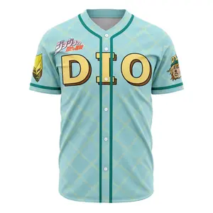 Men's Professional Baseball Jersey, Auratic Dio Jojo’s Bizarre Adventure Themed Sports & Outdoor Top