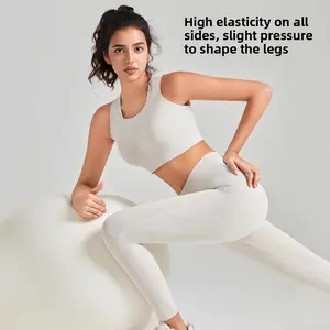 Wearing high waist, belly and hip leggings, spring and summer thin and thin yoga pants