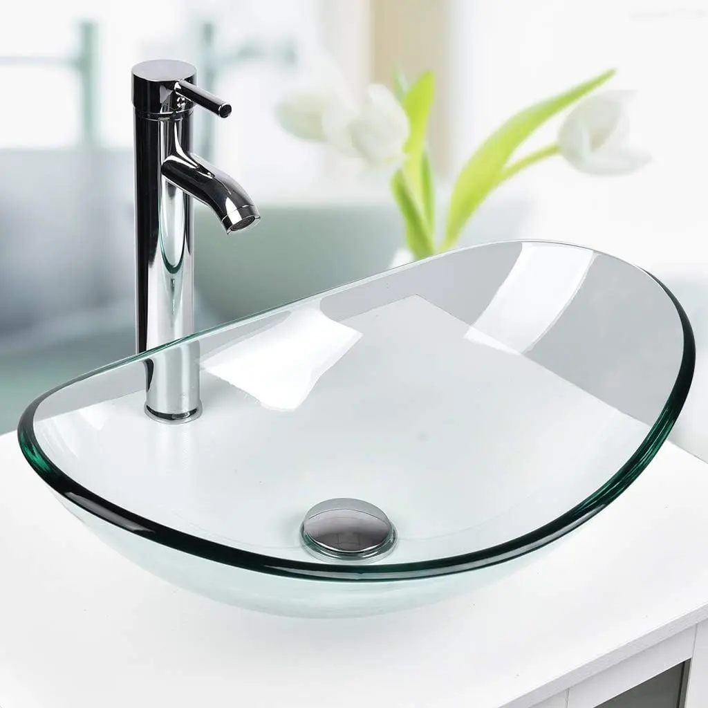 Oval Glass Vessel Sink BG007 Oval Glass Vessel Sink BG007