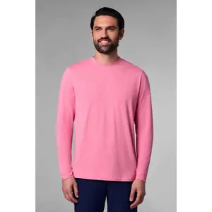 Men's Morada Everyday Long Sleeve V-Neck T-Shirt | Flamingo Pink Heather