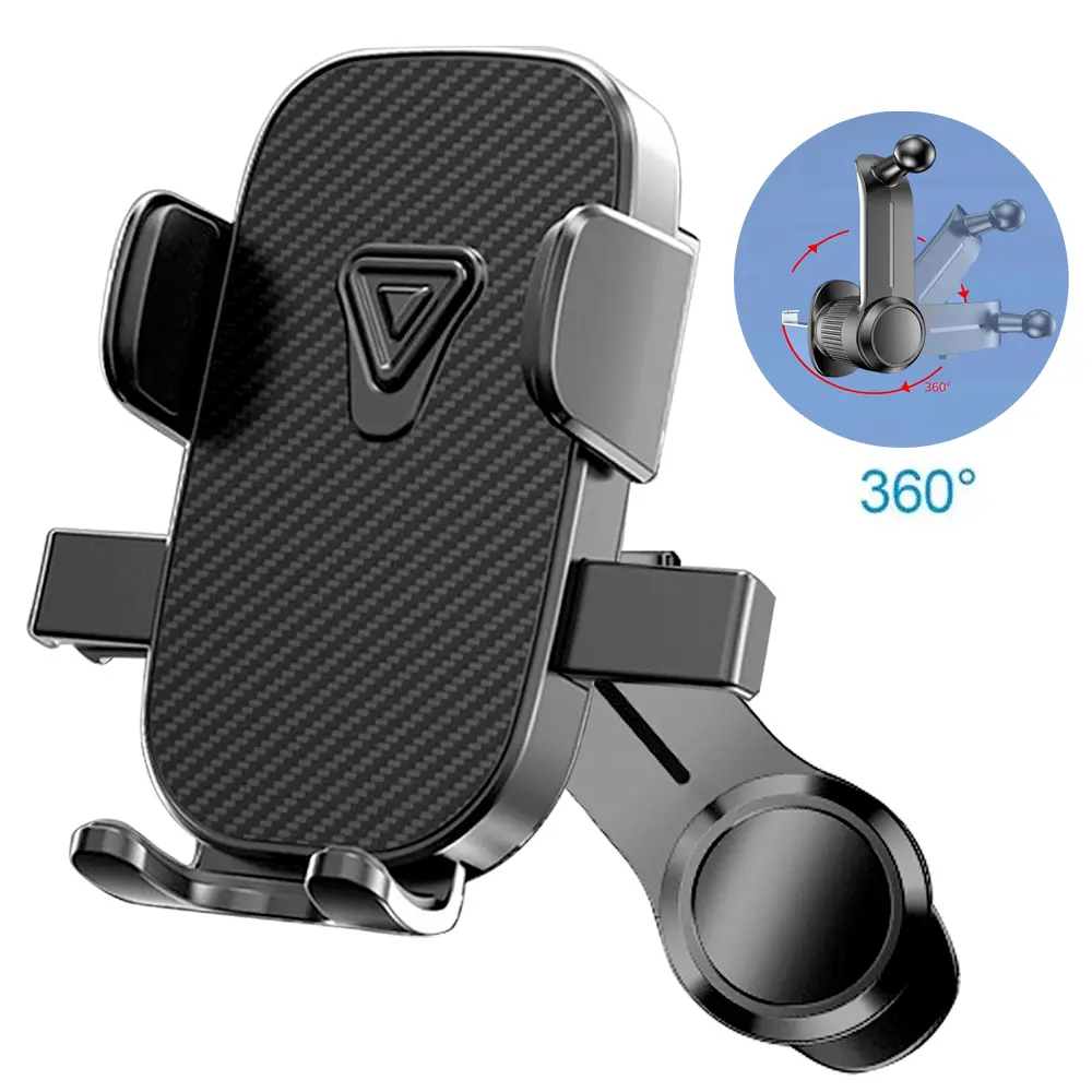 Air Vent Gravity Car Phone Holder Mount 360° Adjustable and Rotatable Car Rear View Mirror Phone Holder Clip Cradle 360 Degree Rotatable Car Mount