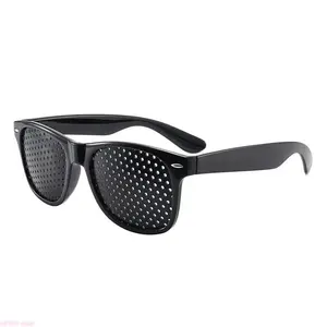 Unisex Pinhole Glasses，Lightweight Black Frame Eyewear，Functional Eye Care Tool for Vision Improvement Astigmatism Adjustment Strabismus Relief And Eye Fatigue Recovery in Daily Study Office Use fathersdaygift