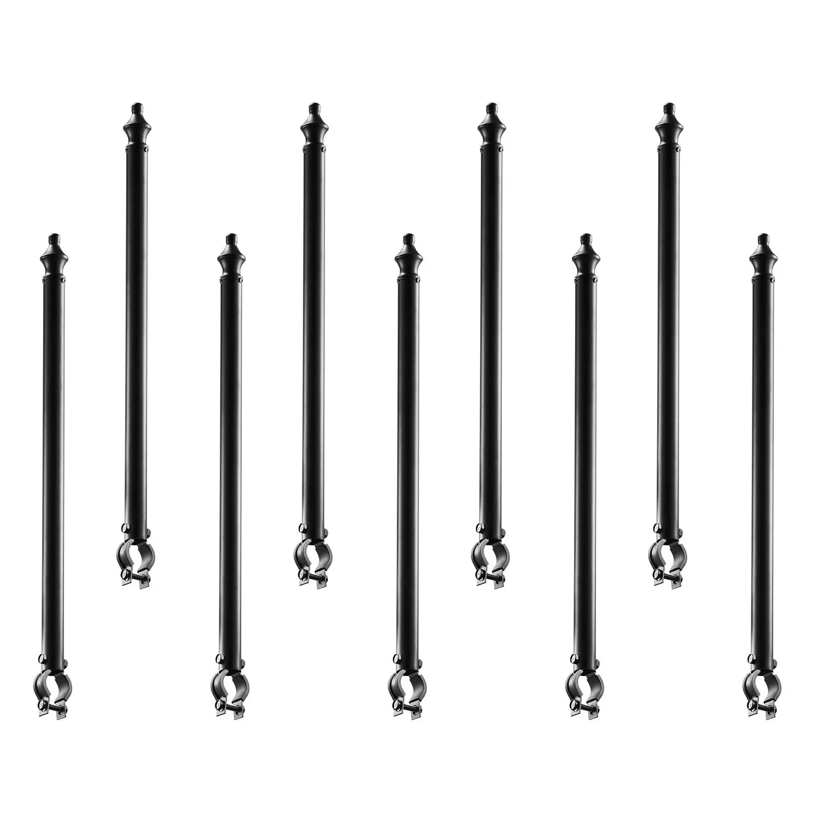 【SummerFinds】VEVOR Chain Link Fence Extensions, 9 Packs 27.4" Extension Height, Galvanized Post Extender for 1.3" to 1.5" Top of Fence, U Bracket, Barbed Wire Extend Arm for Privacy, Prevent Dogs Jumping Out
