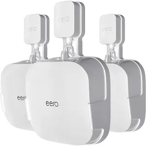 Wall Mount Holder for eero Pro 6/6E  WiFi System - Simple and Sturdy Stand Bracket for Tri-Band Mesh  6 System (White, 3 Pack)
