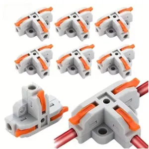5/10Pcs T3 Quick Connector T-Shaped Clamp Three-Way Splitter T-Shaped Clamp Cable Branch Quick Connector Terminal