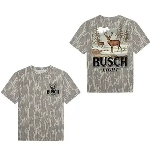 Men's Short-Sleeve Casual Shirt, MHC Mossy Oak Camouflage Whitetail Deer Hunting Graphic Unisex Cotton Tee