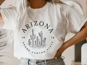 Arizona Tshirt Women, Arizona Shirt, Arizona Gifts for Women, Arizona T Shirt, Arizona Cactus Shirt, Arizona T-Shirt
