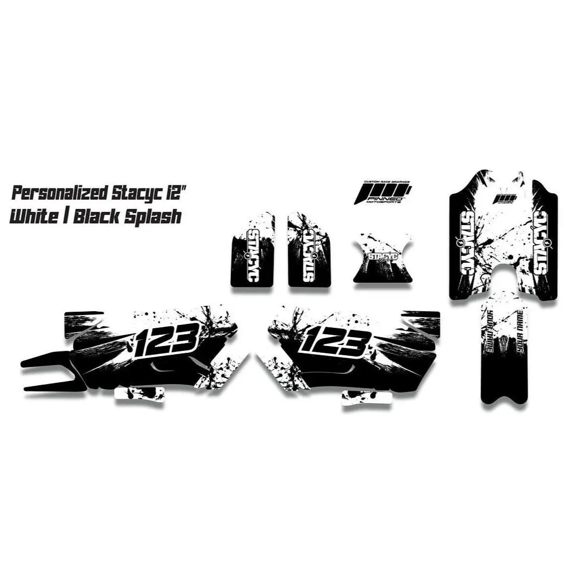 Personalized 12" Brushless Splash Graphics kit