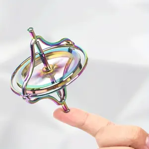 Colorful Finger Spinner, Zinc Alloy Stress Relief Toy, Creative Metal Gyroscope, Fun and Relaxing Handheld Game, Stress Relief Fidget, Stress Relief Tool