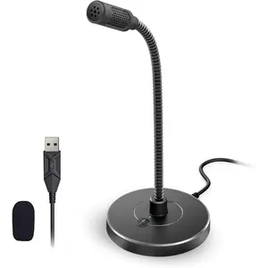 USB Computer Microphone G009, Noise-Cancelling Recording Desktop Mic for PC/Laptop for Online Chatting, Home Studio, Podcasting, Gaming, Skype, YouTube with Mute Function(Windows/Mac)