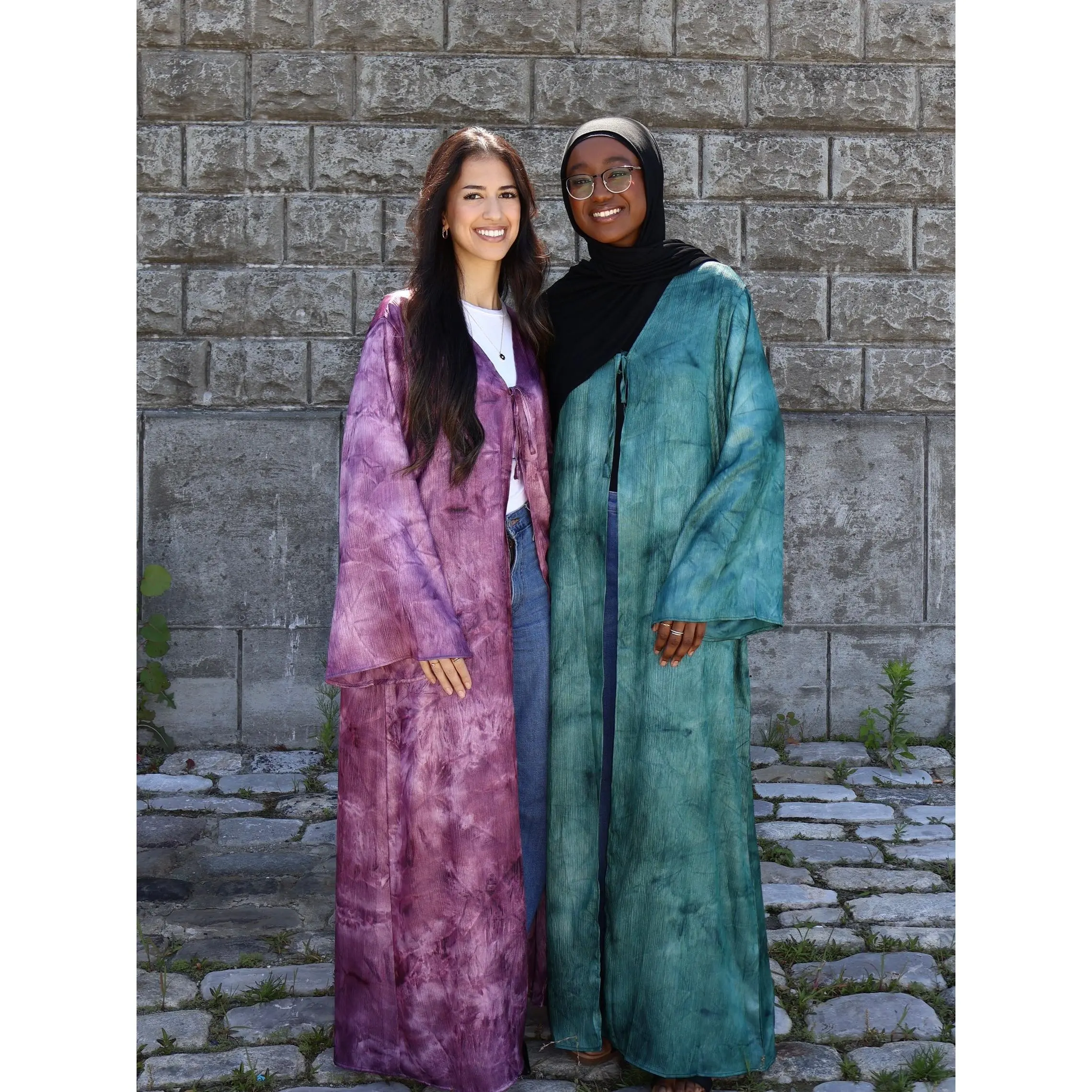 Women's Sahar Marble Open Front Abaya - Elegant Islamic Modesty Clothes, Modest Muslim Outfits for Islamic Clothing Enthusiasts