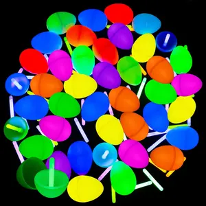 72 Easter Glow Eggs with 108 Mini Glow Sticks Glow-in-The-Dark Easter Egg Hunt, Easter Basket Stuffers Fillers, Party Favors, Classroom Prizes, and Game Supplies