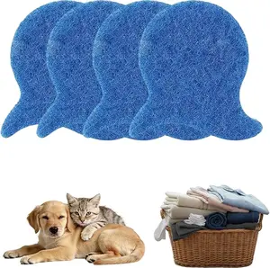 6PCS Pet Hair Remover for Laundry Washable Microfiber Catcher Removes Lint Dander from Clothes & Bedding Gentle for Washing Machine - Washer