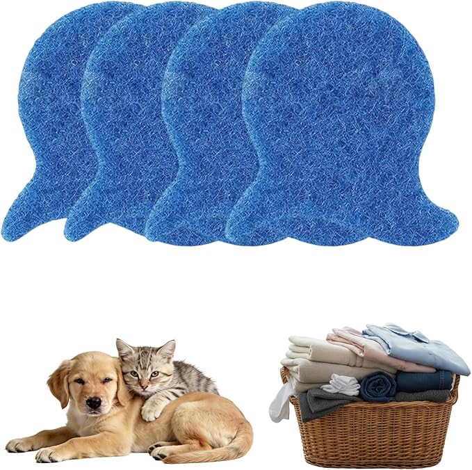 6PCS Pet Hair Remover for Laundry Washable Microfiber Catcher Removes Lint Dander from Clothes & Bedding Gentle for Washing Machine - Washer