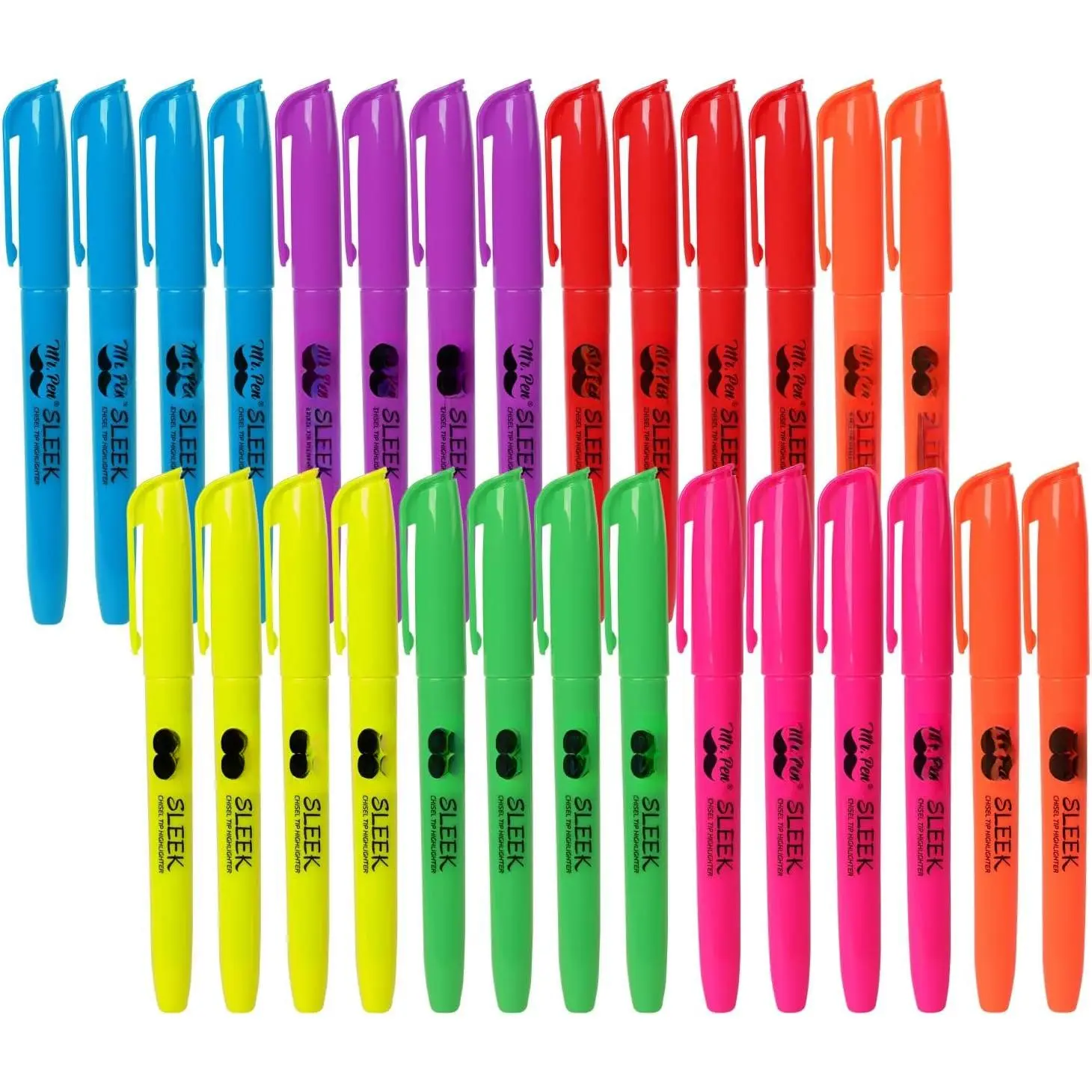 - Highlighters Assorted Colors, 28 Pack, Chisel Tip, 7 Bright Fluorescent Colors, Quick Dry, Odorless &  Ink