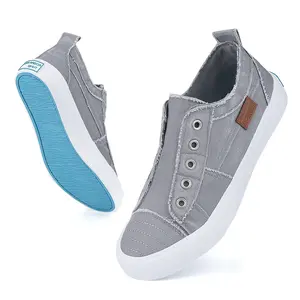 JENN ARDOR Women's Laceless Low Top Canvas Slip On Walking Shoes - 2026 Summer Athletic Lightweight Non Slip Round Toe Sneakers for Women, Athletic Lightweight Sneakers, Lightweight Sneakers