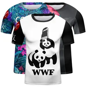 Cody Lundin Kids' Short Sleeve Rash Guard - Multi-Sport Polyester Blend Thermal Compression Second Skin Top, Unique Print Sunscreen Shirt for Surfing, Training