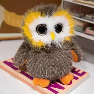 Adorable And Humorous Owl Stuffed Animal, Gentle Plush Figure, Charming Cartoon Style; Soft Stuffing; Perfect As a Gift for Kids' Birthdays And Christmas; Suitable for Sofa Or Office Decoration