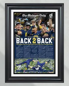 2022 Michigan Wolverines Big Ten Champions Unframed Poster - Victory over Purdue Front Page Newspaper Print - Wolverines Football History Wall Decor