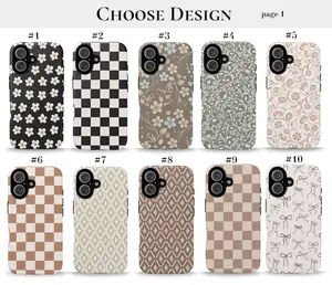 Aesthetic Floral Phone Case iPhone 17 16 15 14 13 12 11 Tough Phone Case Botanical Retro Case Gift