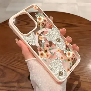 Premium Magnetic Phone Cases for iPhone11/12/13/14/15/16//17/Air/promax/Plus Bison Floral Symphony 2k cased MagSafe Ready, Anti-Fall, Springtok and Ultra-Thin Design | Perfect for Everyday Use Screen Protector Resistance