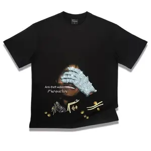 Michael Jackson Mens Graphic Tees Designer Crewneck 100% Cotton Black Streetwear Tshirt for Summer Fathers Day Gift