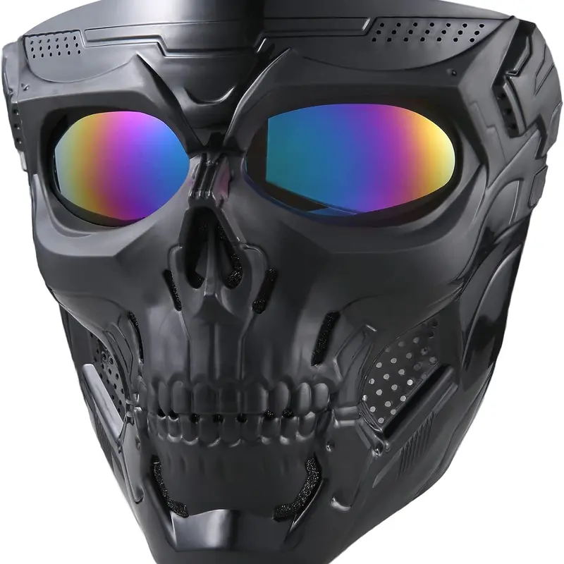 Skull Goggles Mask for ATV Motorcycle Riding Skiing Halloween CS Game Role Playing Skull Mask