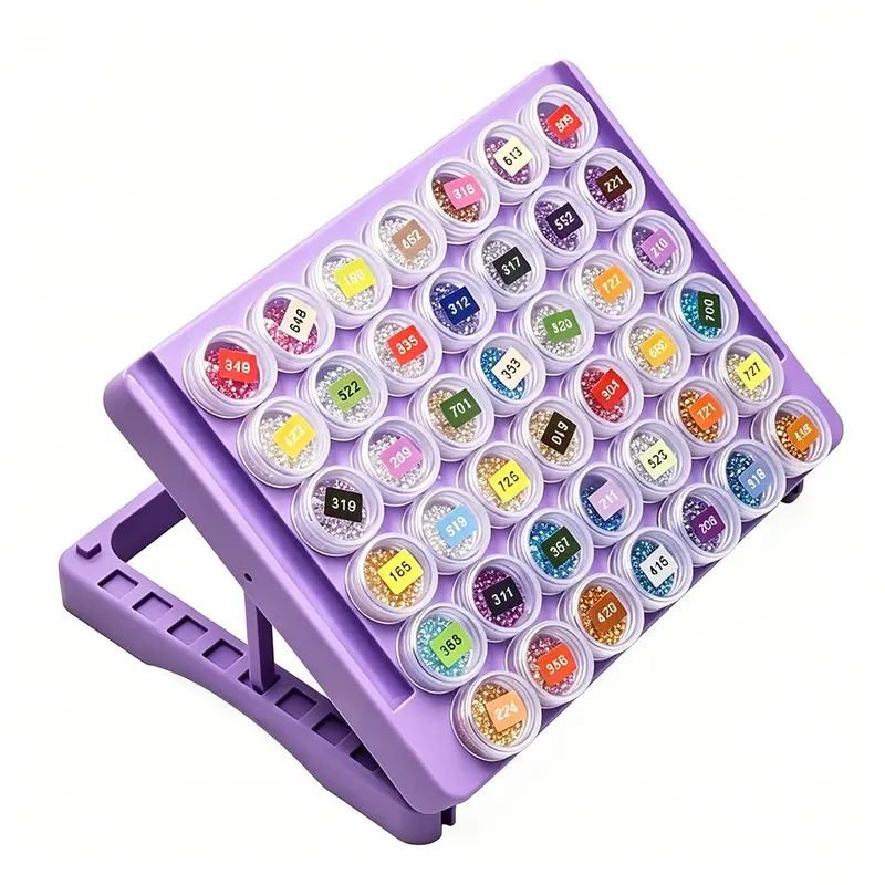 Diamond Painting Storage Box Set with Adjustable Stand Stickers, Diamond Painting Tool Accessories, Diamond Art Accessories, DIY Craft Organizer Kit, Craft Supplies, Single Unit