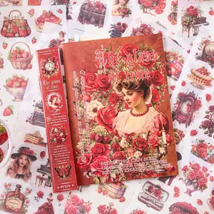 24sheets, Years and Years Series Stickers, Large Size Character Flower Stickers, DIY Art Crafts, Scrapbooking Stickers, Self Adhesive, One Time Use, Gift for Family, back to school decorative scrapbook paper