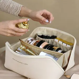 Large Capacity Travel Makeup Bag, Multifunctional Washbag, Portable Women's Storage Bag, Handheld Cosmetic Organizer, Beauty Essentials Holder, Travel Cosmetic Bags, Cosmetic Pouch, Cosmetics Organizer