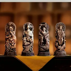 Nordic Gods Sculpture Viking Worship Altar Sculpture Home Decoration Wine Cabinet Bookshelf And Outdoor Gardening Perfect Ornaments, The Best Choice For Gifts Art Luxury Odin