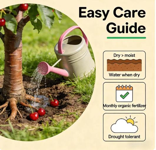 Premium Black Cherry Seedlings, Ready-to-Plant for Home Garden