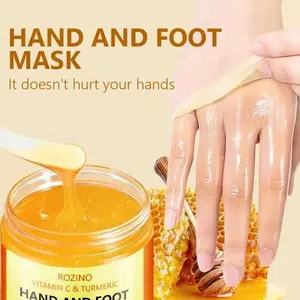 VC & Turmeric Hand & Foot Masks - Brighten Skin Tone, Remove Dead Skin, Smooth & Soften, Deep Moisturizing Care, Gentle Skincare