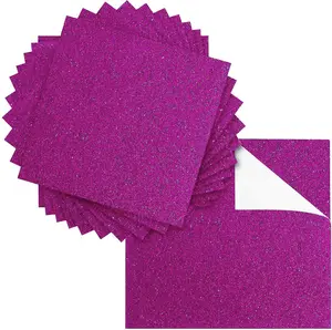 Ground Up Creations Premium 20 Sheets Glitter Cardstock 12" x 12" - Use For Scrapbooking - Holidays - Weddings - Birthdays - Parties - 300GSM For Paper Cutting Bending Or Shaping (Purple, 20 Pack)